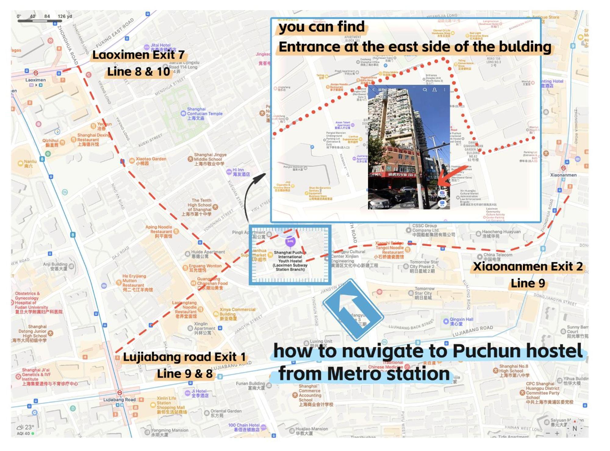 Pu Chun International Hostel -Yugarden & Old Town Šanghaj Exteriér fotografie